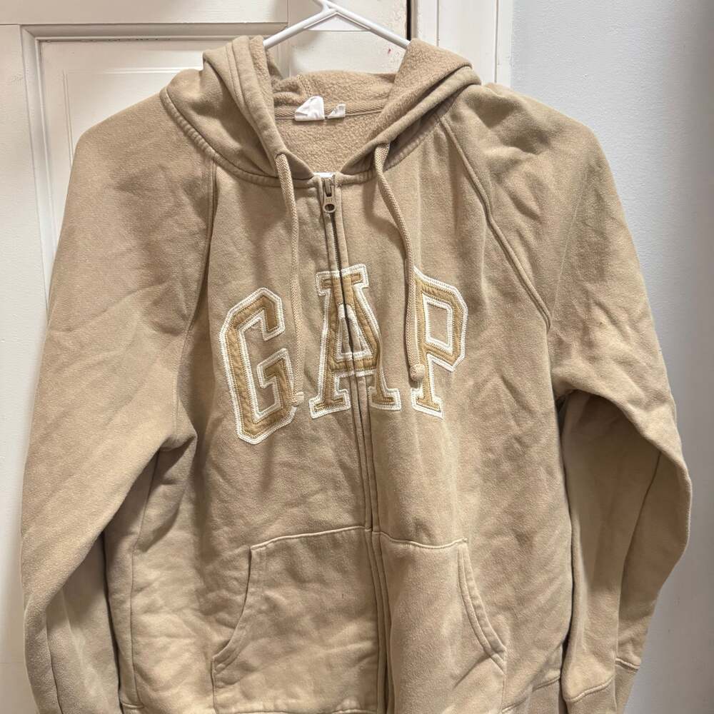 Gap Womens Beige Zip Hoodie